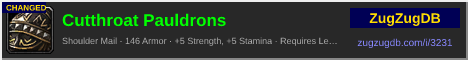 Cutthroat Pauldrons: forum signature banner