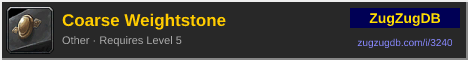 Coarse Weightstone: forum signature banner