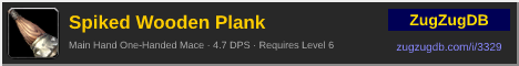 Spiked Wooden Plank: forum signature banner