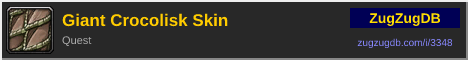 Giant Crocolisk Skin: forum signature banner