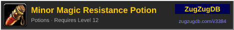 Minor Magic Resistance Potion: forum signature banner
