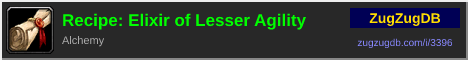 Recipe: Elixir of Lesser Agility: forum signature banner