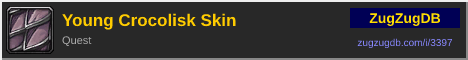 Young Crocolisk Skin: forum signature banner