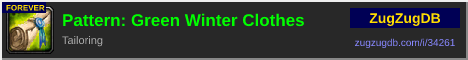 Pattern: Green Winter Clothes: forum signature banner