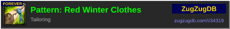 Pattern: Red Winter Clothes: forum signature banner