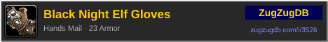 Black Night Elf Gloves: forum signature banner