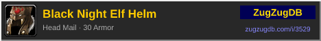 Black Night Elf Helm: forum signature banner