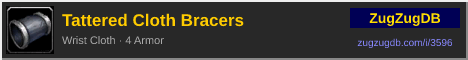 Tattered Cloth Bracers: forum signature banner