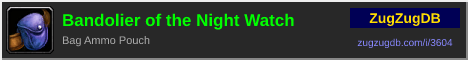 Bandolier of the Night Watch: forum signature banner