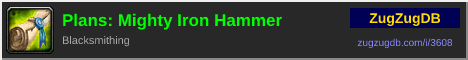 Plans: Mighty Iron Hammer: forum signature banner
