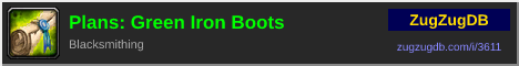 Plans: Green Iron Boots: forum signature banner