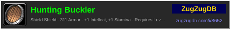 Hunting Buckler: forum signature banner