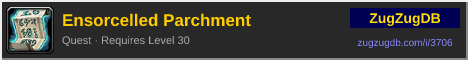 Ensorcelled Parchment: forum signature banner