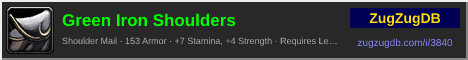 Green Iron Shoulders: forum signature banner
