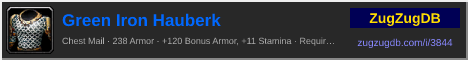 Green Iron Hauberk: forum signature banner