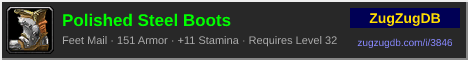 Polished Steel Boots: forum signature banner