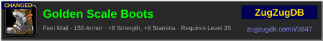 Golden Scale Boots: forum signature banner