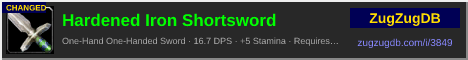 Hardened Iron Shortsword: forum signature banner