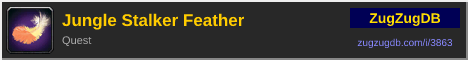 Jungle Stalker Feather: forum signature banner
