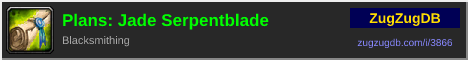 Plans: Jade Serpentblade: forum signature banner