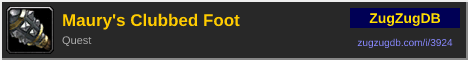 Maury's Clubbed Foot: forum signature banner