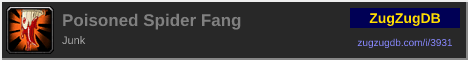 Poisoned Spider Fang: forum signature banner