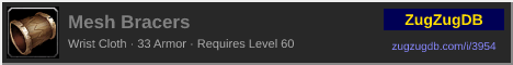 Mesh Bracers: forum signature banner