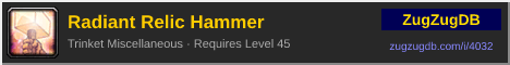 Radiant Relic Hammer: forum signature banner