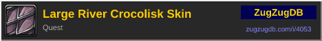 Large River Crocolisk Skin: forum signature banner
