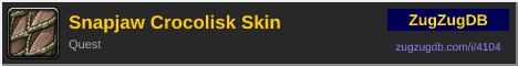 Snapjaw Crocolisk Skin: forum signature banner