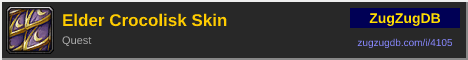 Elder Crocolisk Skin: forum signature banner