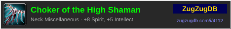 Choker of the High Shaman: forum signature banner