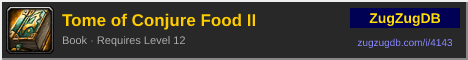 Tome of Conjure Food II: forum signature banner