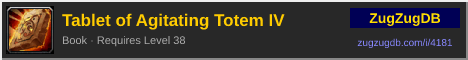 Tablet of Agitating Totem IV: forum signature banner