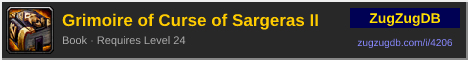 Grimoire of Curse of Sargeras II: forum signature banner