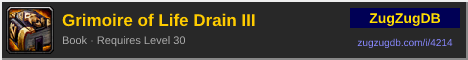 Grimoire of Life Drain III: forum signature banner