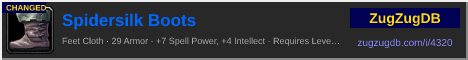 Spidersilk Boots: forum signature banner