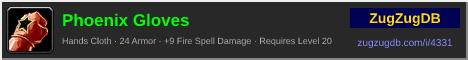 Phoenix Gloves: forum signature banner