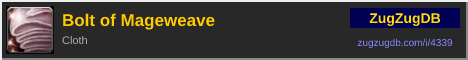 Bolt of Mageweave: forum signature banner
