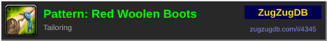 Pattern: Red Woolen Boots: forum signature banner