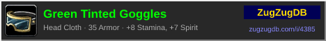 Green Tinted Goggles: forum signature banner
