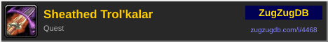 Sheathed Trol'kalar: forum signature banner