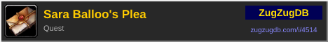 Sara Balloo's Plea: forum signature banner