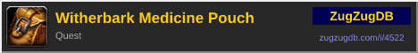 Witherbark Medicine Pouch: forum signature banner