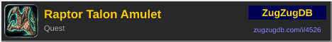 Raptor Talon Amulet: forum signature banner