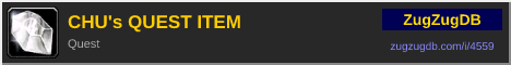 CHU's QUEST ITEM: forum signature banner