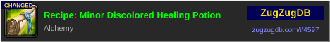 Recipe: Minor Discolored Healing Potion: forum signature banner