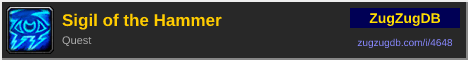 Sigil of the Hammer: forum signature banner