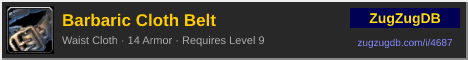 Barbaric Cloth Belt: forum signature banner