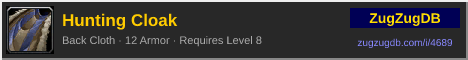 Hunting Cloak: forum signature banner